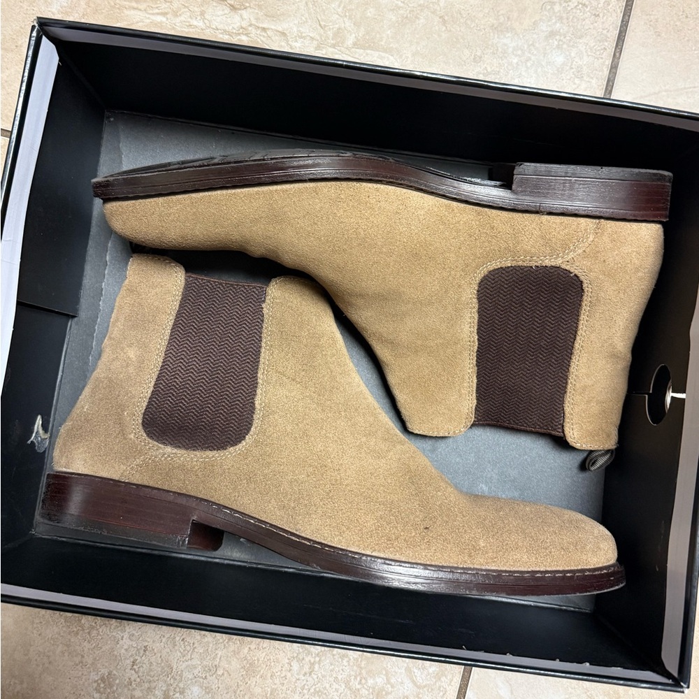Men's Tan Suede Chelsea Boots